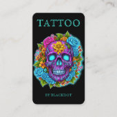 Professional Tattooists Tattoo Artist Floral Skull 名刺 (正面)