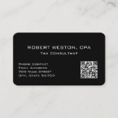 Professional Tax Accountant Editable QR Code 名刺 (正面)