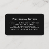 Professional Tax Accountant Editable QR Code 名刺 (裏面)