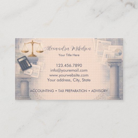 Professional Tax Office Branding 名刺 (裏面)