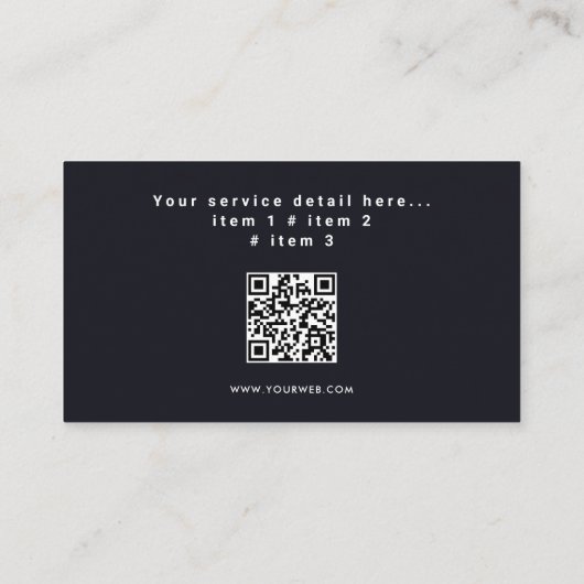 Professional Taxi Service  名刺 (裏面)