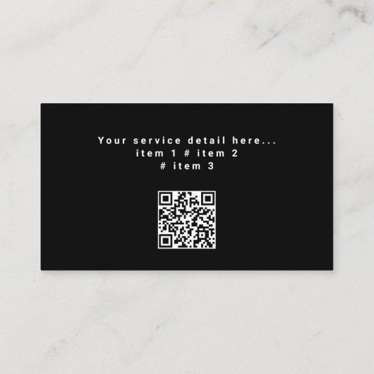 Professional Taxi Service  名刺 (裏面)