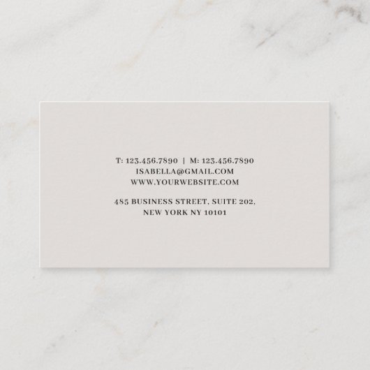 Professional Teal Gold Abstract Modern 名刺 (裏面)