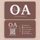 Professional Terracotta QR Code Monogram 名刺