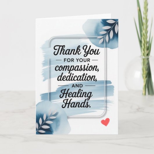 Professional Thank You Card for Doctor カード (正面)
