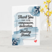 Professional Thank You Card for Doctor カード (黄色い花)