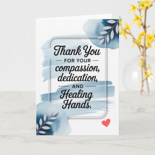 Professional Thank You Card for Doctor カード (黄色い花)