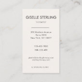 Professional Therapist Psychologist Photo 名刺 (裏面)