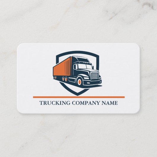 Professional Trucking Driver Simple Modern Logo 名刺 (正面)