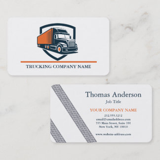 Professional Trucking Driver Simple Modern Logo 名刺