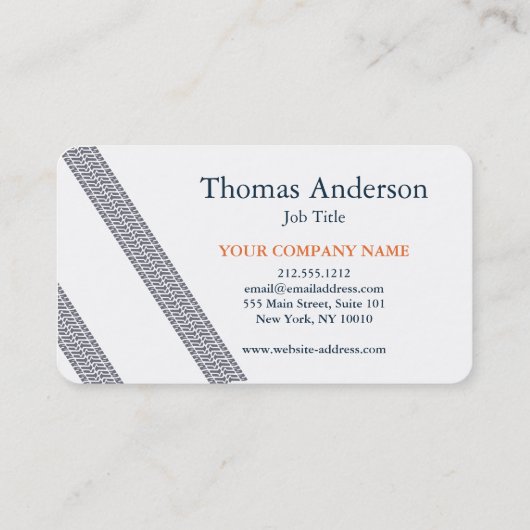 Professional Trucking Driver Simple Modern Logo 名刺 (裏面)