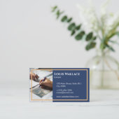 Professional TruNorth Legal Gold Lawyer Deep Navy 名刺 (スタンド正面)