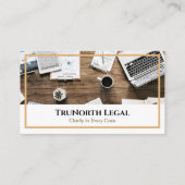 Professional TruNorth Legal Gold Lawyer Deep Navy 名刺 (裏面)