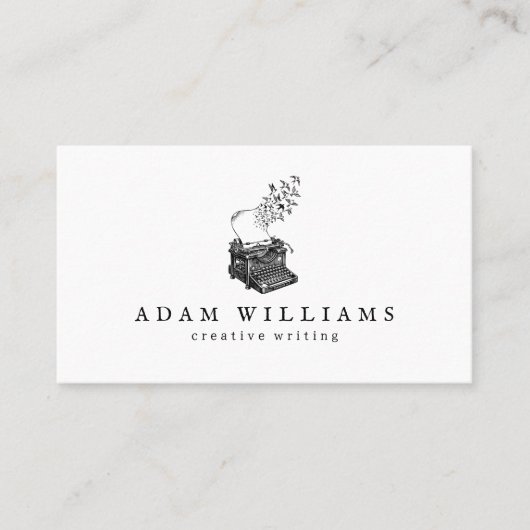 Professional Typewriter Black and White 名刺 (正面)