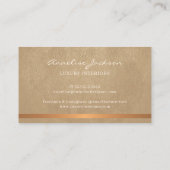 Professional unique beige gold modern elegant 名刺 (裏面)
