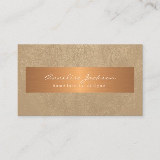Professional unique beige gold modern elegant 名刺 (正面)