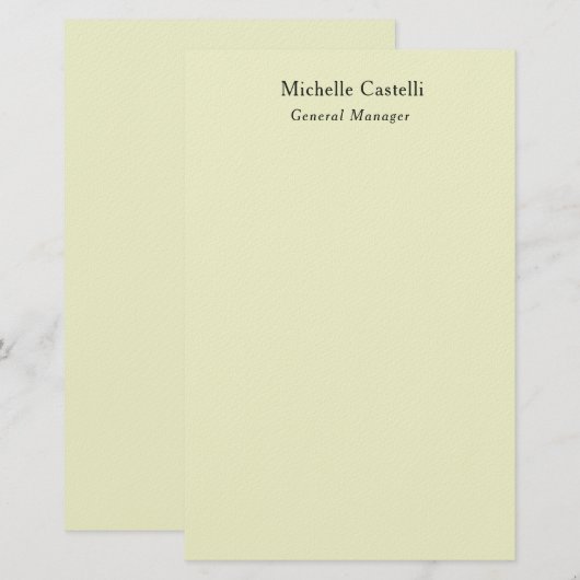 Professional Unique Classical Plain 便箋 (正面/裏面)