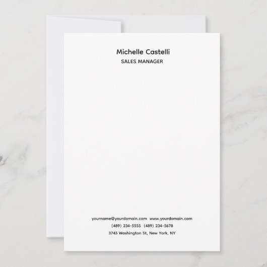 Professional Unique Classical Simple 案内状 (正面)