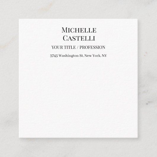 Professional Unique Classical Simple Black & White エンクロージャーカード (正面)