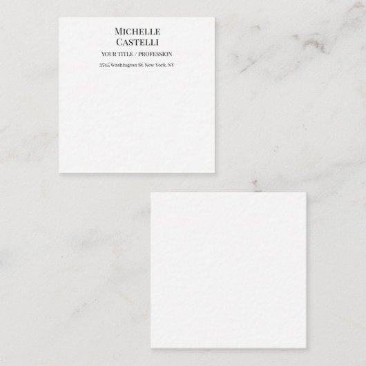 Professional Unique Classical Simple Black & White エンクロージャーカード (正面/裏面)