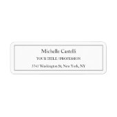 Professional Unique Classical Simple Black & White ラベル (正面)