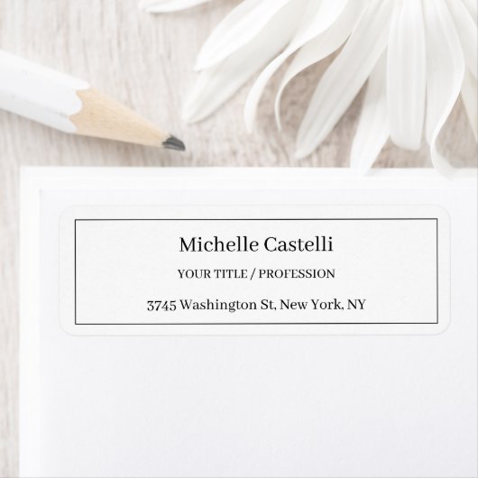 Professional Unique Classical Simple Black & White ラベル (インサイチュ)