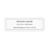 Professional Unique Classical Simple Black & White ラベル (正面)