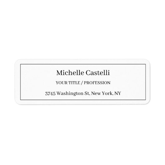 Professional Unique Classical Simple Black & White ラベル (正面)