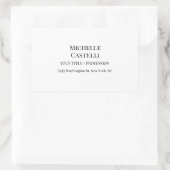 Professional Unique Classical Simple Black & White 長方形シール (バッグ)