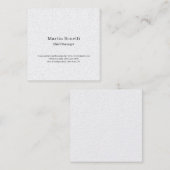 Professional Unique Classical Simple White スクエア名刺 (正面/裏面)