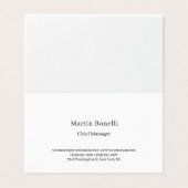 Professional Unique Classical Simple White 名刺 (外部フラット)