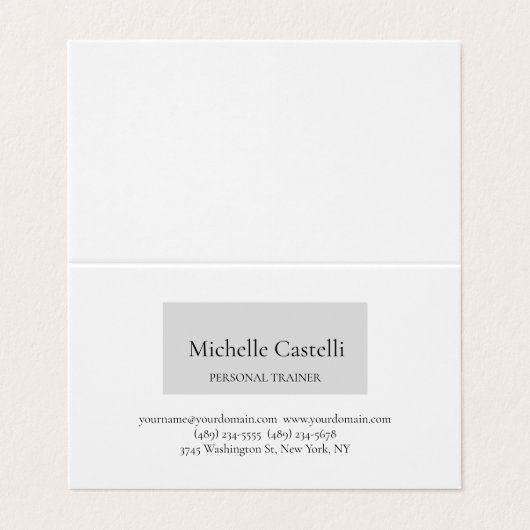 Professional Unique Minimalist Plain 名刺 (外部フラット)