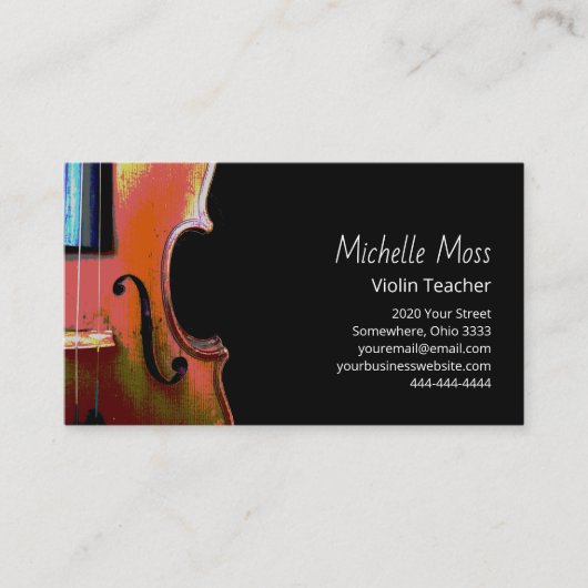 Professional Violin Teacher Musician Violinist  名刺 (正面)