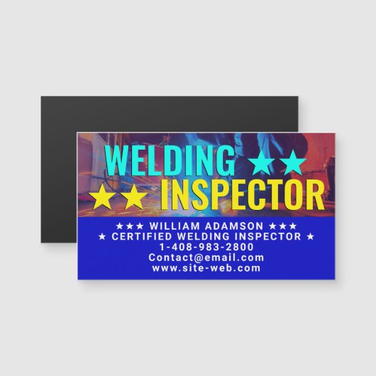Professional Welding Inspector Magnetic Card (正面/裏面)