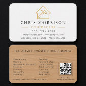 Professional White Gold Builder QR Code 名刺