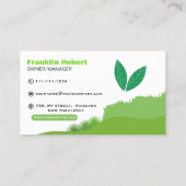 Professional White Green Lawn Care & Landscaping 名刺 (裏面)