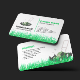 Professional white Green Lawn Care & Landscaping 名刺