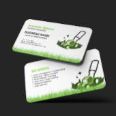 Professional White Green Lawn Care & Landscaping 名刺