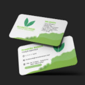 Professional White Green Lawn Care & Landscaping 名刺