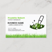 Professional White Green Lawn Care & Landscaping 名刺 (正面)