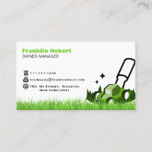 Professional White Green Lawn Care & Landscaping 名刺 (裏面)