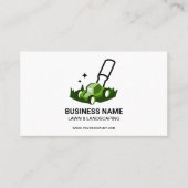 Professional White Green Lawn Care & Landscaping 名刺 (正面)