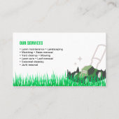 Professional white Green Lawn Care & Landscaping 名刺 (裏面)