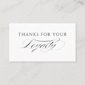 Professional White Hearts Customer Loyalty Cards ロイヤリティカード (裏面)