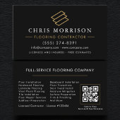 Professional Wood Flooring Contractor QR Code 名刺