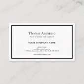 Professional Wood Grain Rustic Carpentry 名刺 (裏面)