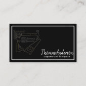 Professional Wood Grain Rustic Carpentry 名刺 (正面)