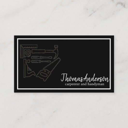 Professional Wood Grain Rustic Carpentry 名刺 (正面)