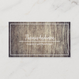 Professional Wood Grain Rustic Carpentry 名刺