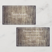 Professional Wood Grain Rustic Carpentry 名刺 (正面/裏面)